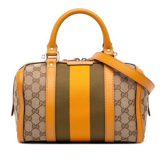 Pre-Loved Gucci Small GG Canvas Web Joy Boston Bag - Picture 1 of 11